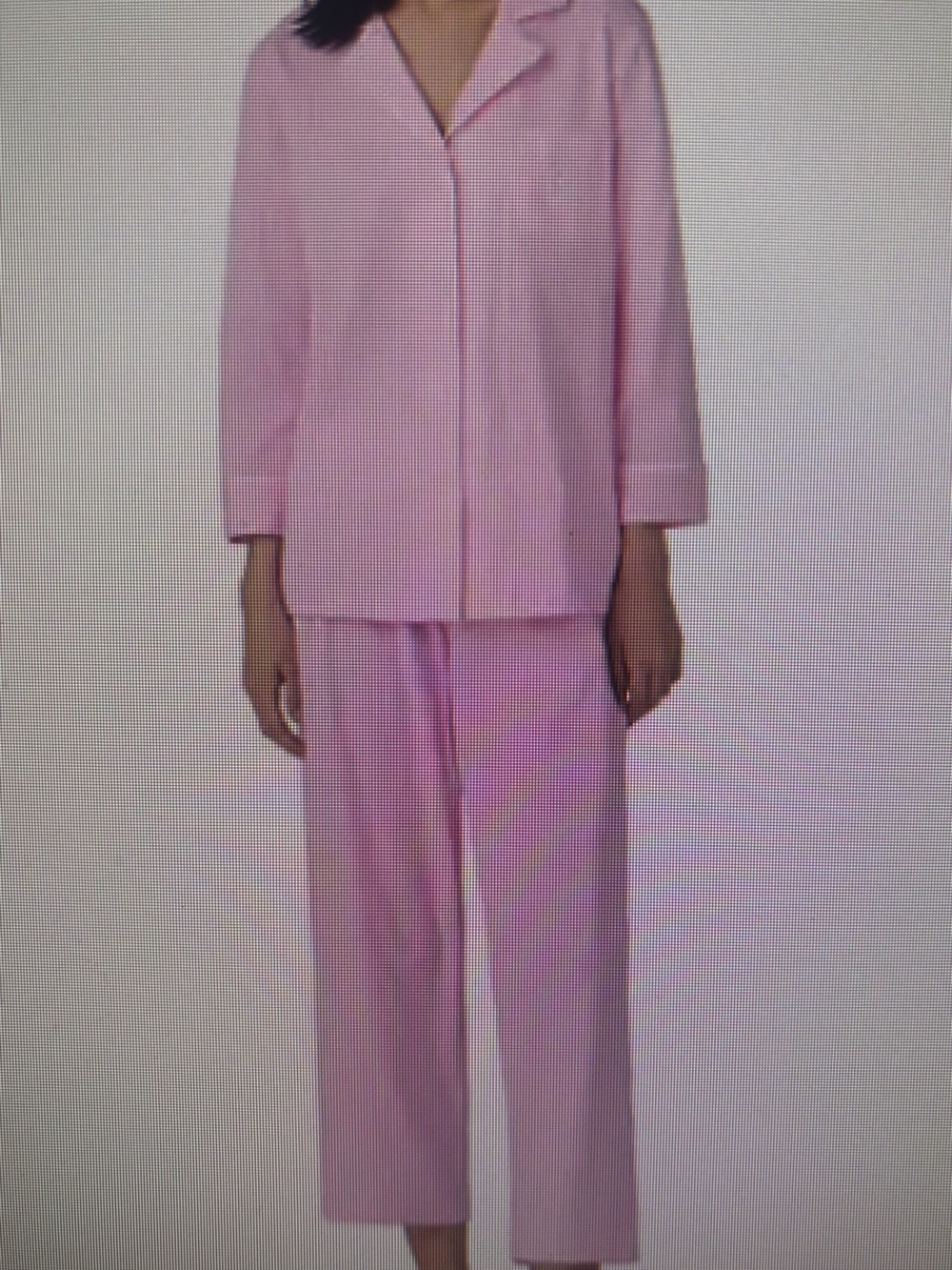Lauren Ralph Lauren Knit Crop Cotton Pajamas (Pink & White Stripes)
